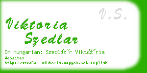 viktoria szedlar business card